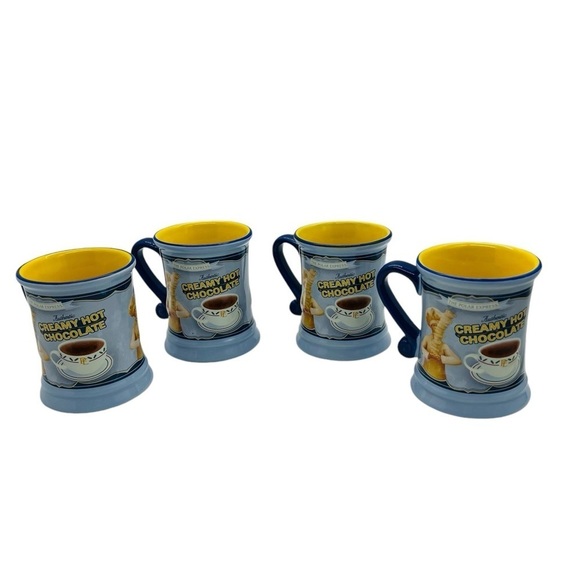 THE POLAR EXPRESS CREAMY HOT CHOCOLATE MUG SET OF 4 EUC - Picture 2 of 7